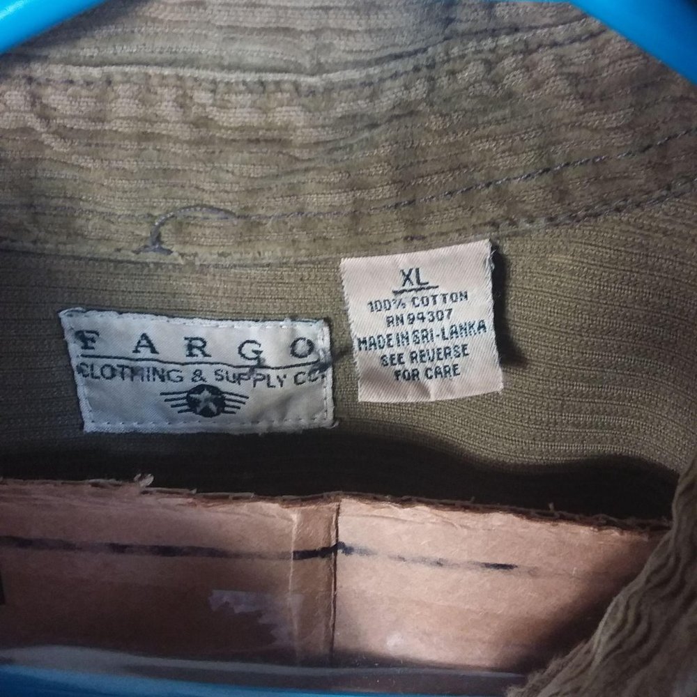 Distressed Corduroy Shirt Shacket Cropped Ribbed - Picture 3 of 6